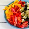 Паста с овощами в сливочном соусе